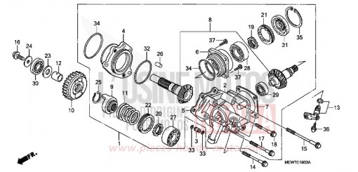 SIDE GEAR CASE NT700VAA de 2010